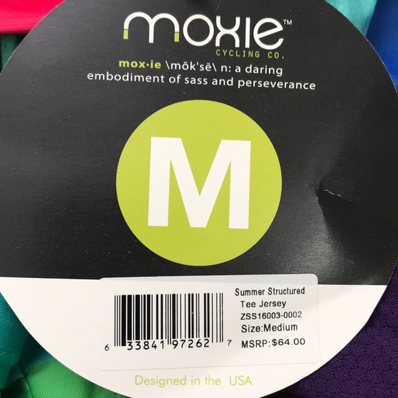 Moxie Sz M Cycle Shirt Summer Structured Jersey - Picture 3 of 4